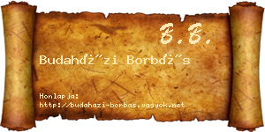 Budaházi Borbás névjegykártya